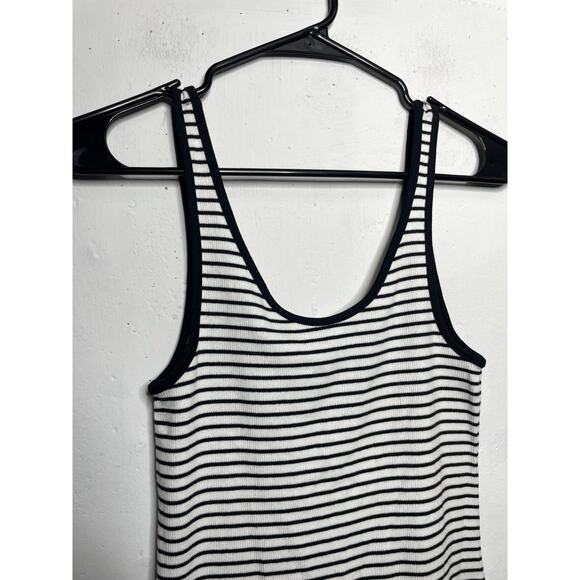 NEW H&M Womens Black White Striped Midi/ Maxi Dress Size Small - Picture 3 of 6